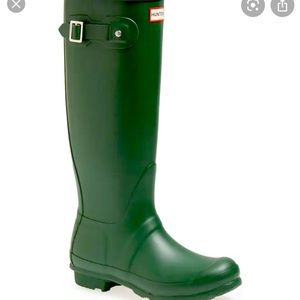 Green Hunter boots